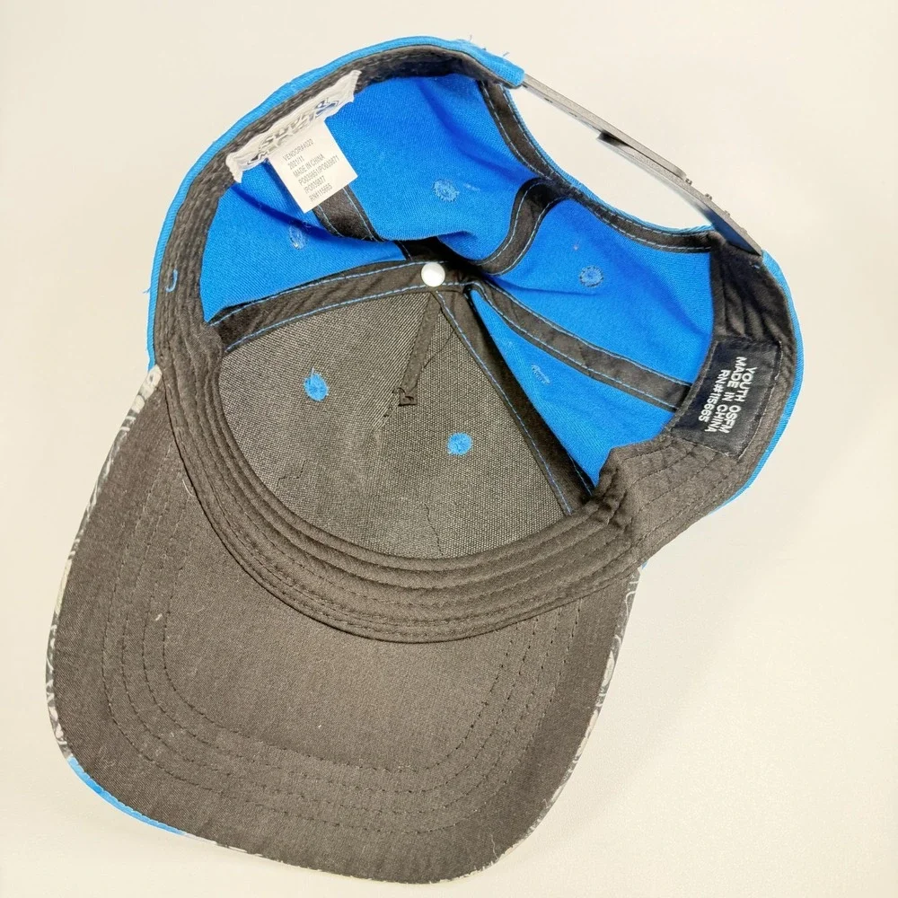 Super Mario Nintendo Youth Snapback Hat Blue Graphic Brim Mario Luigi Cap